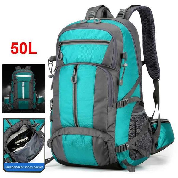 50L Nylon pack Cam Bag Outdoor Sport Hiking king Climbing Travel Shoulder Rctive Shoes Luggage Outdoor Men BagXJ241226