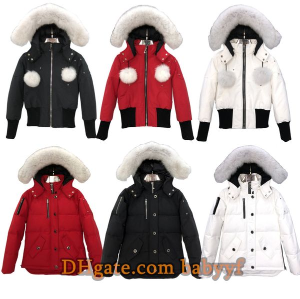 Womens down jacket Parkas gold badge Keep warm windproof Outerwear Coats Thicken to resist the cold Winter coat Plush collar quality Overcoa