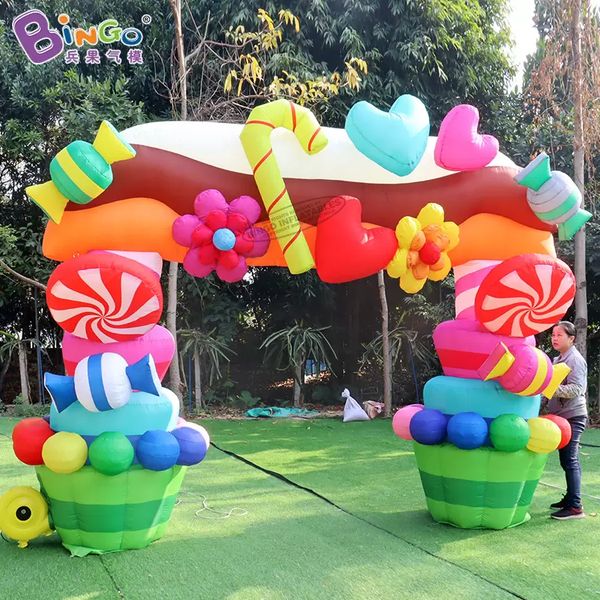 4x3m advertising inflatable candy archway blow up cartoon entrance arched door inflation sweet arches for outdoor decoration toys sport