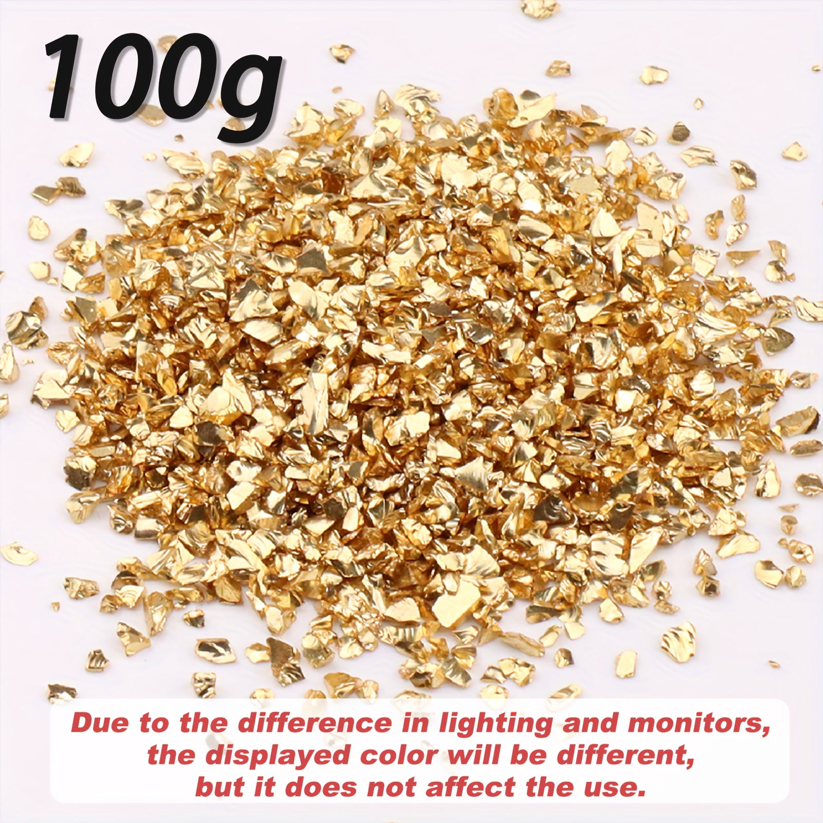 TEMU 100g Houtinky Multicolor Crushed Glass For Diy Crafts, Epoxy Resin Molds, Jewelry Making, And Decorative Vase Fillers - Vibrant, Meltable Glass