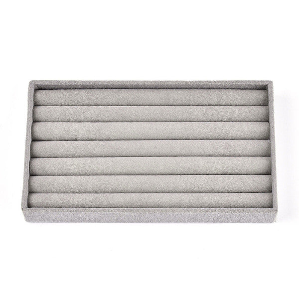 Rechteckige Aufbewahrungstabletts für Eheringe aus Samt mit 6 Steckplatz