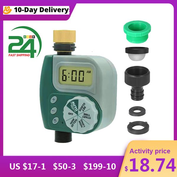 Watering Equipments Automatic Water Timer Garden Irrigation Filter Connection Programmable Schedule Clock ON Off Faucet Controller 230428