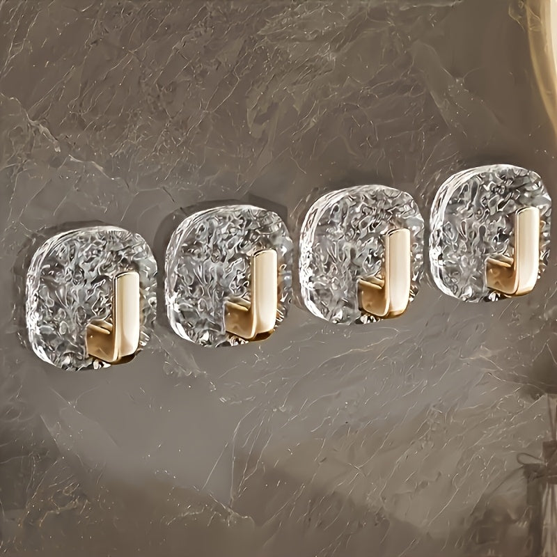 TEMU 4pcs, Hooks, Bathroom Towel Rack Hooks, Kitchen Utensil Rack Hooks, Wall-mounted Storage Hooks