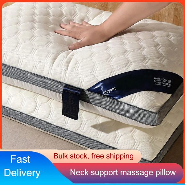 Pillow Memory Foam Bed Orthopedic Sleeping High Pillow Travel Neck Protection Slow Rebound Shaped Health Cervical Home Vertebrae High 231129