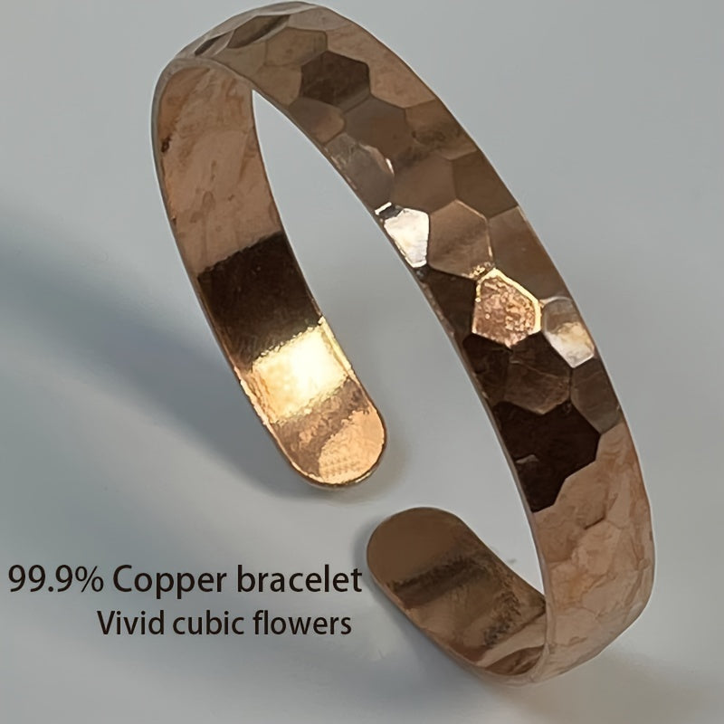 TEMU Elegant -chic Copper Cuff Bracelet - Casual Attire & Gifting
