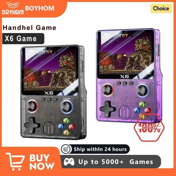 New X6 Game Console Retro Video Game Console 3.5-inch IPS Screen Portable Handheld Game Console Classic Games Childrens Gift X241121