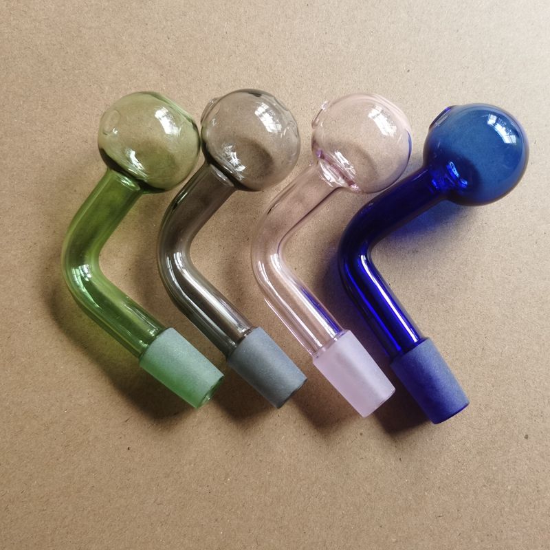 10Pcs Full Weld Glass Oil Burners Smoking Burner Pipes Bubbler Quartz Bangers Nails Bowls Slides Bowl Ball Daimeter 30mm 14mm Downstem Down Stem Pip