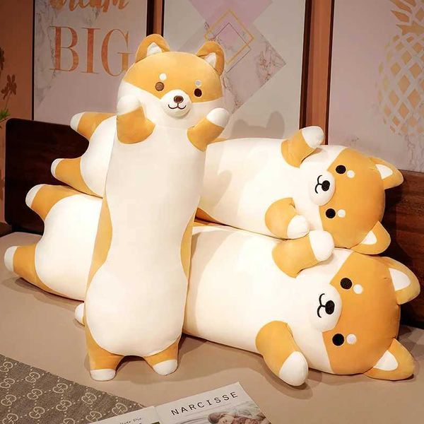 50-150cm Giant Long Shiba Inu Dog Plush Toy Throw Pillow Stuffed Soft Animal Corgi Chai Cushion Birthday Valentine PresentM240801