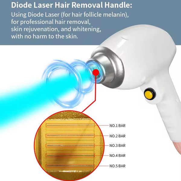 Diode Laser Handles for Hair Removal Machine Professional 808 Handles Accessories