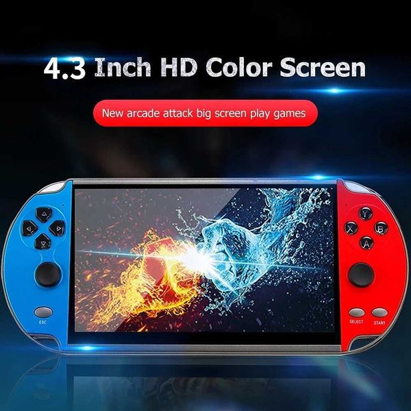 Portable Game Players X7 handheld game console 10000+classic games 1500mAh rechargeable battery ideal gift for childrens game players Q24032