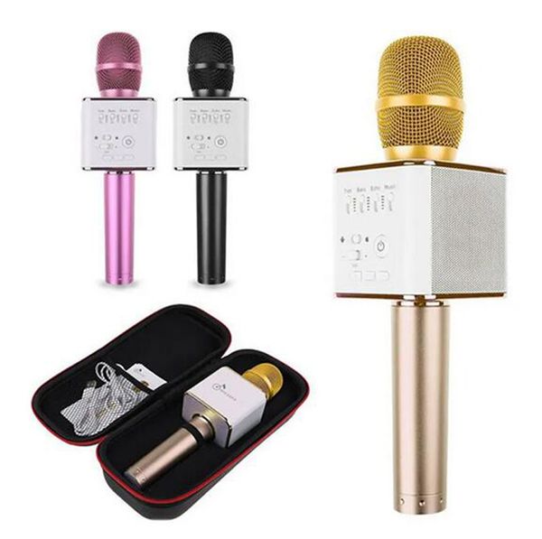 Q7 Bluetooth Microphone Portable Handheld Wireless KTV Karaoke Player Loudspeaker MIC Speaker For Smart Phone iPhone 15 14 13 12 11 Max Pro