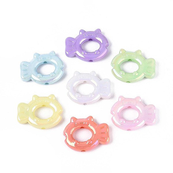 Cadre de perles en acrylique opaque avec placage UV