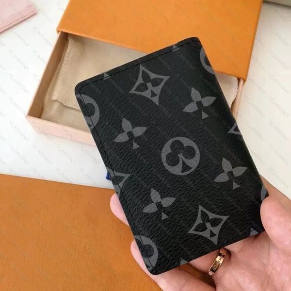 Wallets Holders Passport booklet Elegant Leather Business Wallet with Credit Card Holder for Men - Includes Box Brown Flowers Design With bo