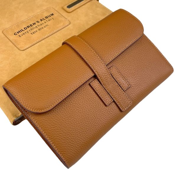 22cm Designer Leather buckle purse Cowhide purse long Wallets woman Whole cowskin Card holders Bags fashion Genuine leather long Purse For l