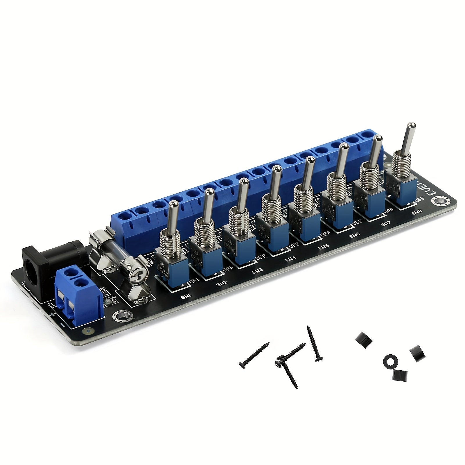 TEMU 3v-24v Individual Toggle Switch Module 8 Channels, Model Train , Diy Electronics Project, Modular , Compact Switch Board, Reliable Wiring,