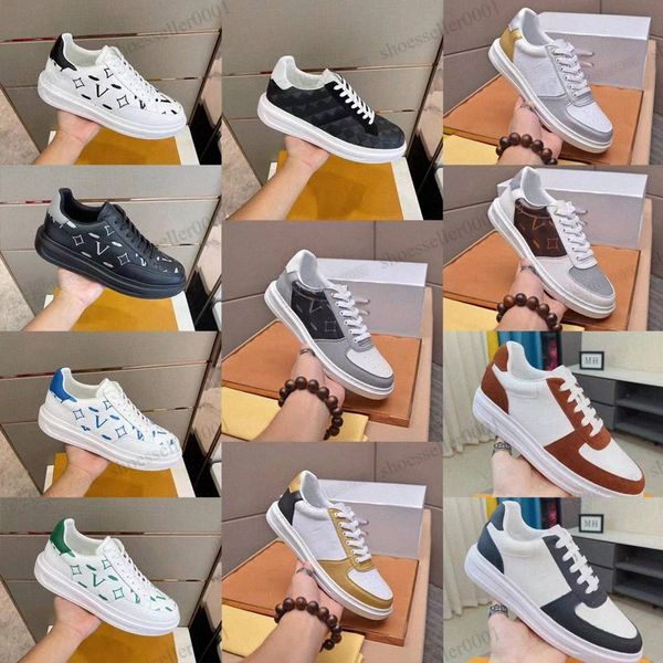 2023 Beverly hills designer italy brand luxury shoes for men women fashion embossed grained calf leather platform runner trainers sneakers l