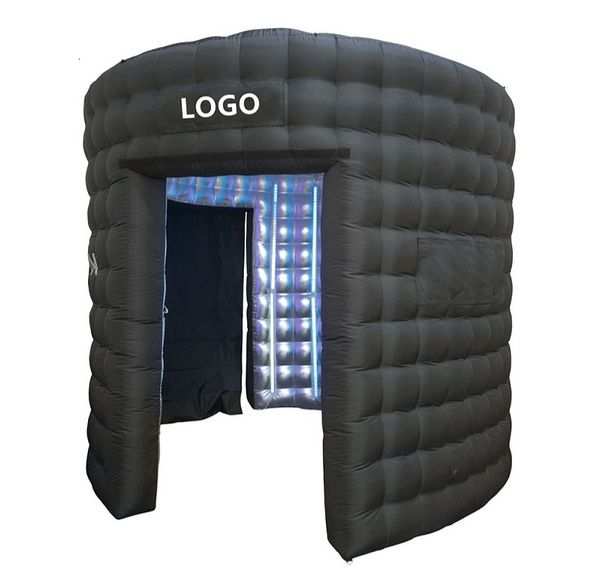 For Party Activities Commercial Rent Inflatable Photo Booth 360 ENCLOSURE Portable Tent Wedding Events with RGB LED L