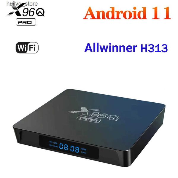 Set Top X96Q PRO 11 4K Smart Wifi Allwinner H313 Quad Core 2GB 16GB Box Streaming Media Player Android TV J241218