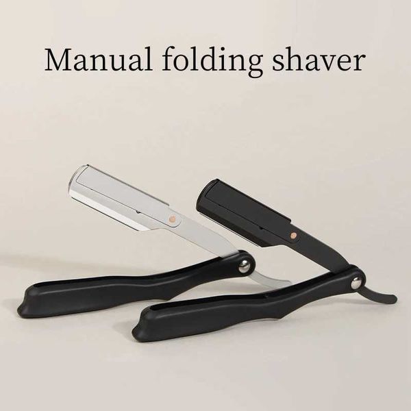 Manual Folding Razor Stainless Steel+ABS Mens Beard Knife Vintage Oil Head Shaver Barber Shop Beard And Facial Cleaning ToolsM240814
