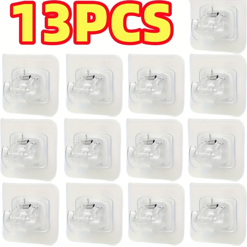 TEMU Heavy-duty 15lb Hold Curtain Brackets - No Drill Self-adhesive Hooks With Adjustable Clips, Mounting For Window Curtains, Walls - Ideal For