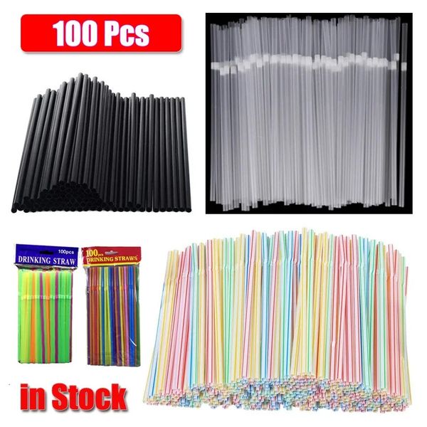 Foredawn 5 model plastic straws 100 pieces disposable for drinking kitchen utensils bars weddings parties cocktails Accesorios 241209