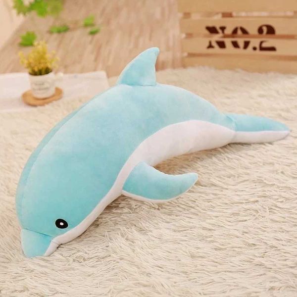 New 30cm Lovely Dolphin Plush Toys Stuffed Soft Cute Animal Dolls Sofa Decor Baby Pillow Cushion for Kids Children Gifts X241028