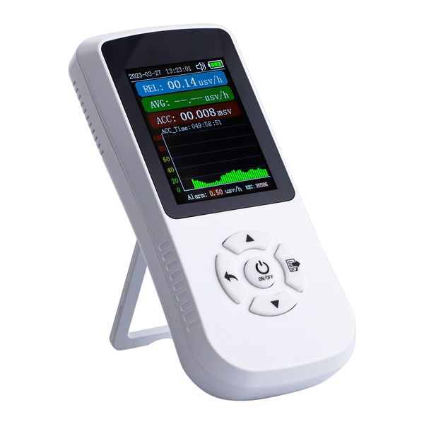 Geiger Counter Nuclear Radiation Detector Handheld Beta Gamma X-ray Radiation Monitor Meter Portable Rechargeable Radiation Dosimeter with L