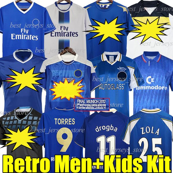CFC Drogba 2011 Retro Soccer Jerseys Lampard Torres 11 12 13 Final 94 95 96 97 98 99 Classic Football Shirts WISE 03 04 05 06 07 08 COLE ZOL