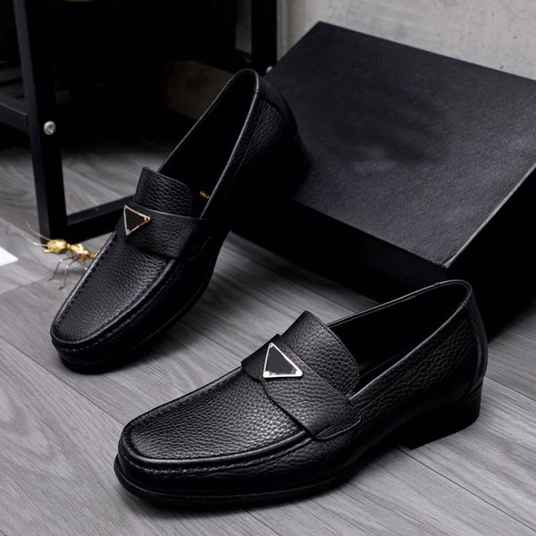 Mens Dress Shoes Fashion Wedding Genuine Leather Slip On Formal Business Oxfords Male Brand Casual Walking Lofers Shoe Luxurysize 38-44