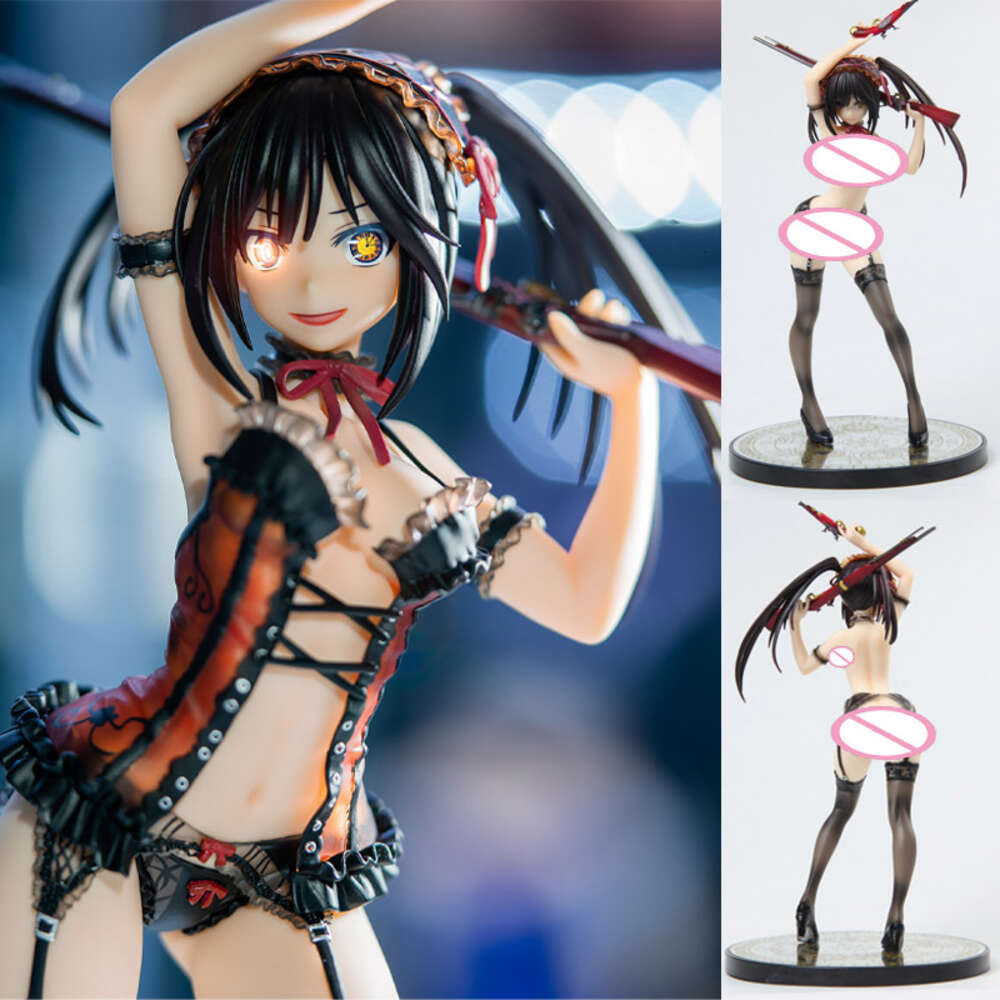 Finger Toys Alphamax Date A Live Tokisaki Kurumi 1-7 Lingerie Ver Pvc Action Figure Toy Adults Collection Hentai Model Doll Gifts