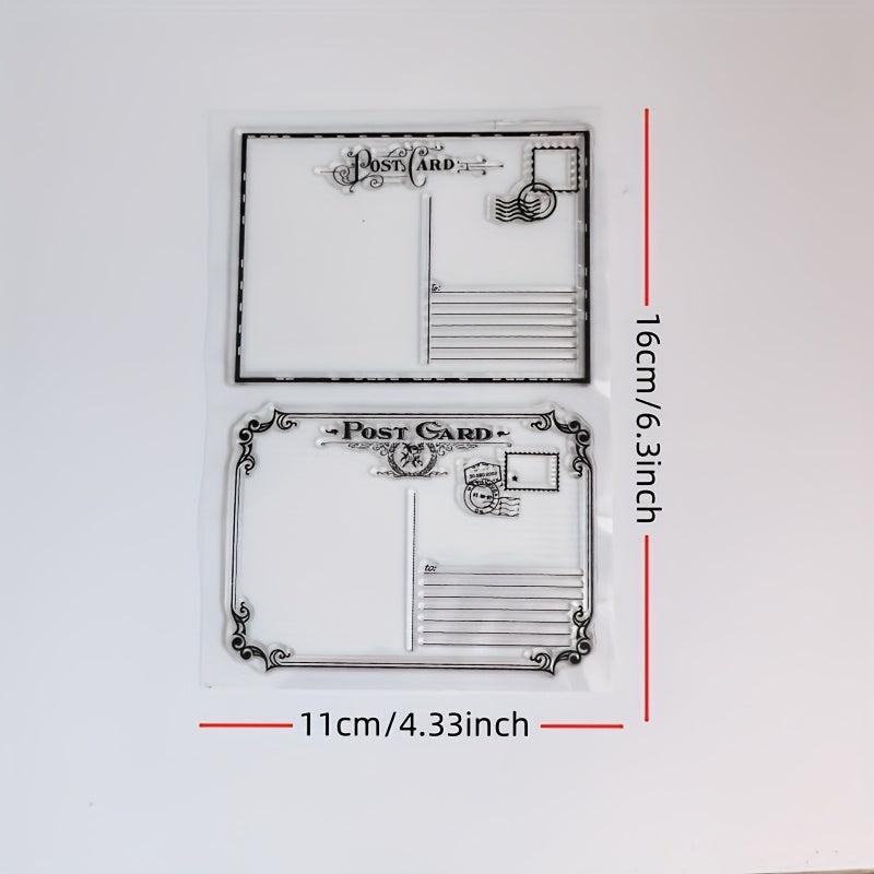 TEMU 1pc Border Edge Silicone Transparent Stamp, Retro Rubber Stamp For Scrapbooking, Journaling, Card Making