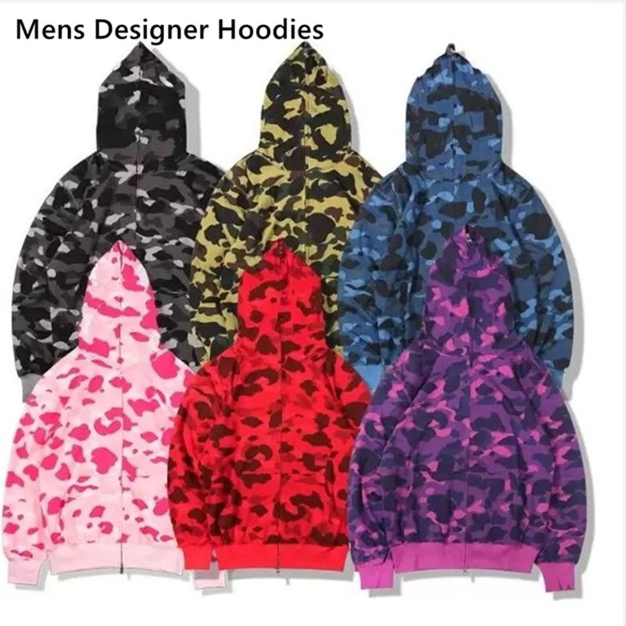 Sweatshirts Mens Designer Hoodies Men Women Stylist Jacket Hoodie Camouflage Print Sweat shirts For Male 21 Colors women long sleeve luxury zip hood