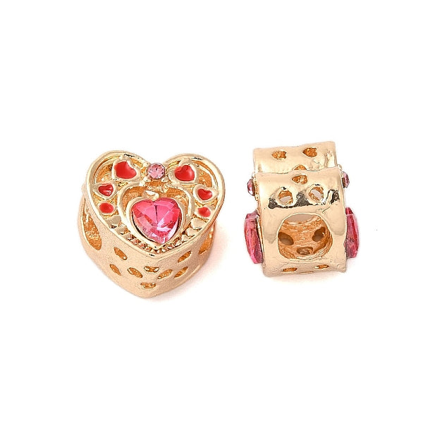 Accumuler strass de placage en alliage de perles européennes