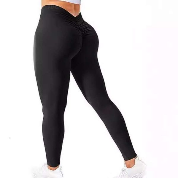 New V-waist peach fiess women&#039;s no-embarrassment e yoga hip tight tracksuit pants
