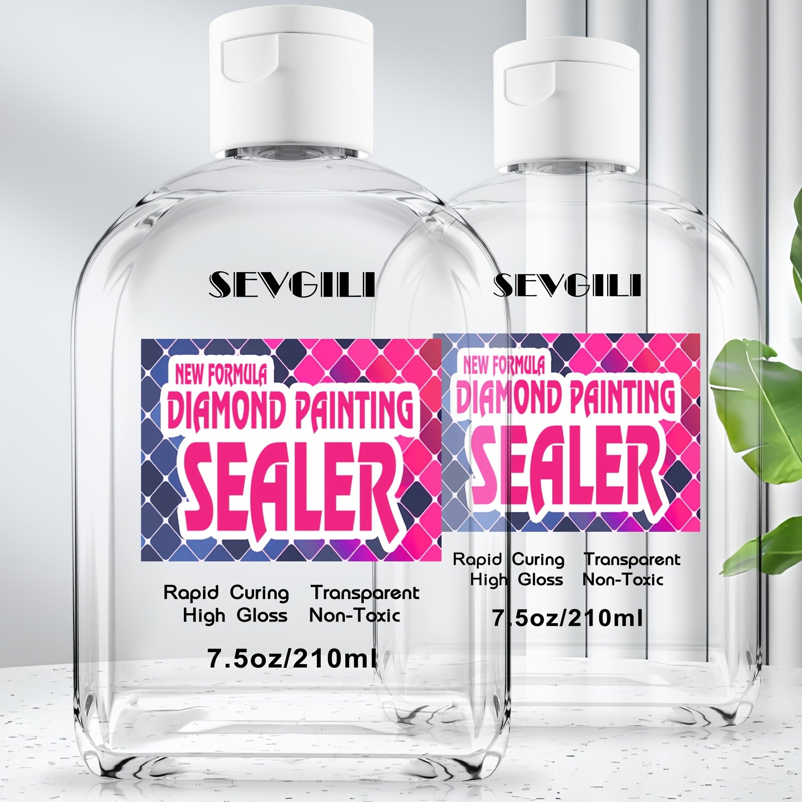TEMU Permanent Gloss Sealer Kit For Diamond Painting (20oz-15oz-10oz) - Clear Protective Coating For Puzzles, Crafts & Art - Includes Brush, Diamond