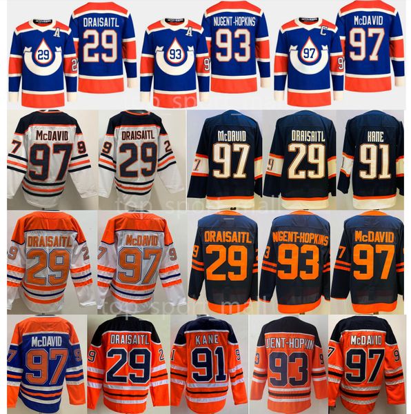 2023 Heritage Classic 97 Connor McDavid Jerseys 91 Evander Kane 29 Leon Draisaitl 93 Ryan Nugent-Hopkins Man Ice Hockey Reverse Retro Stitch