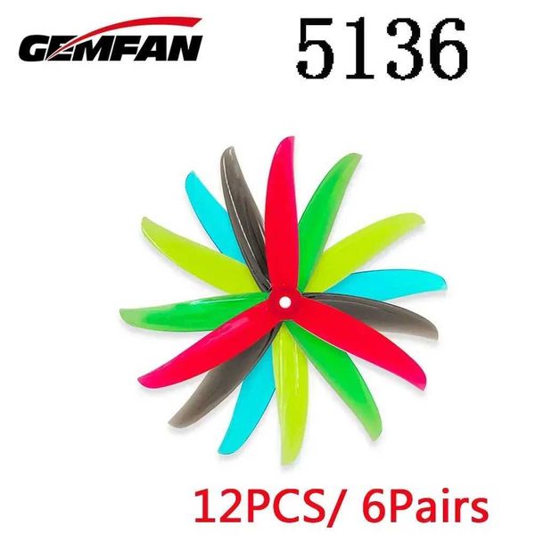Drone Accessories Gemfan Waterstyle Over 5136 5.1X3.6X3 3-Blade PC Propeller for FPV Freestyle 5inch Drones DIY Parts S25212