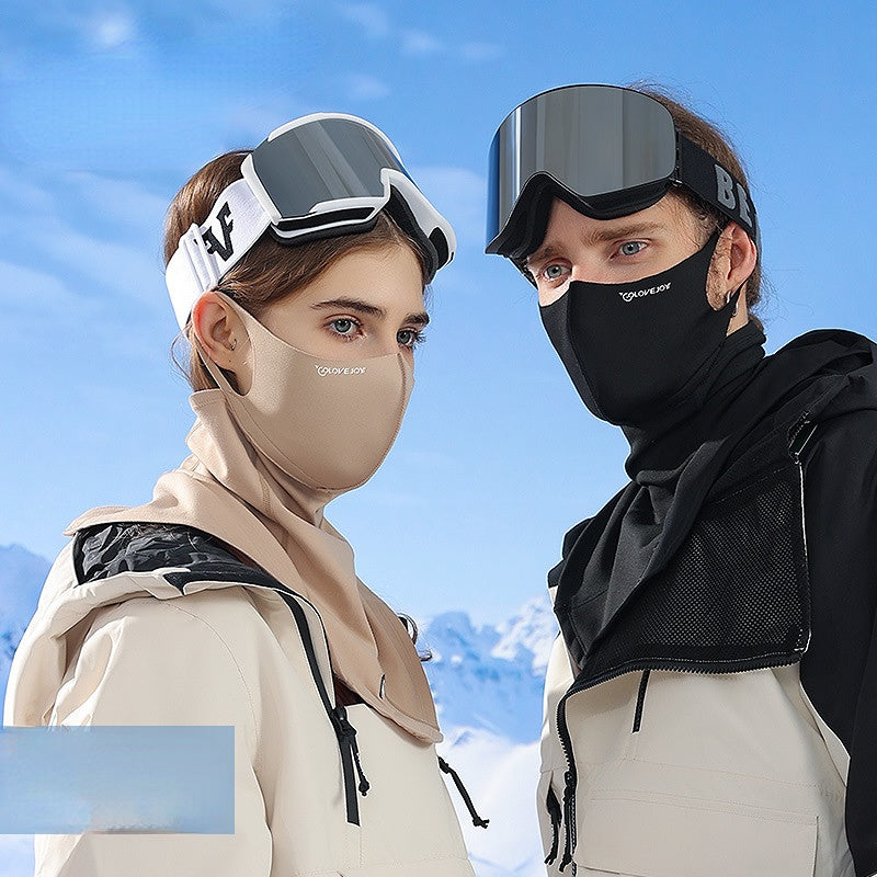 Half Face Mask New Winter Ski Mask Korean Version Cycling Face Protection with Velvet Warm Mask Health Cloth Wind and Waterproof
