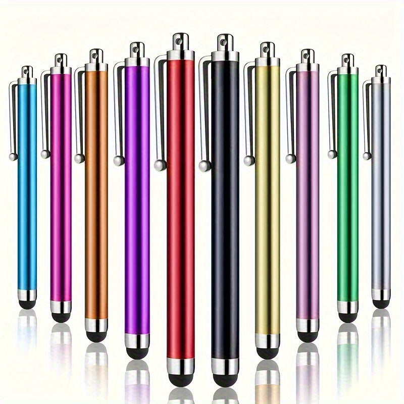 TEMU 12-pack Universal Stylus Pens For Touch Screens - High-precision Plastic Capacitive For Ipad, Galaxy & More - Accurate Navigation, Durable Soft