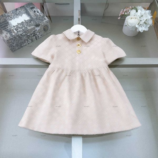 Brand girls polo dress Gold button lapel Princess dresses summer kids designer clothes Various styles Girls skirts