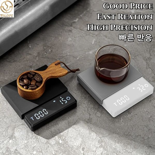 Pequeno Coffee de café Smart Timer de café expresso Balance USB 2kg0,1g gozml Man Woman Gift Weight Kitchen Scale 240919