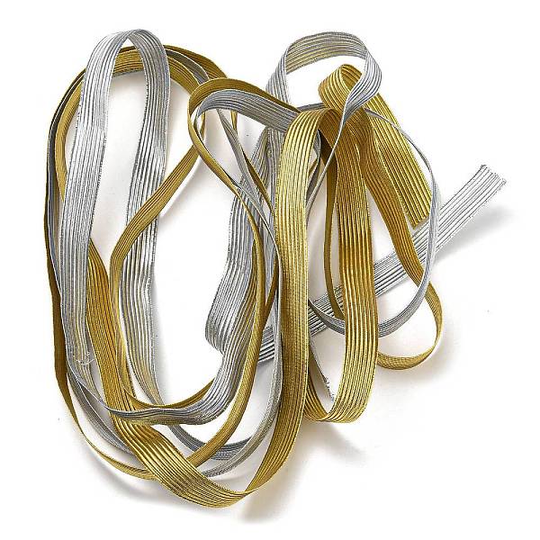 Cordoncino-fascia elastica piatta in nylon glitterato