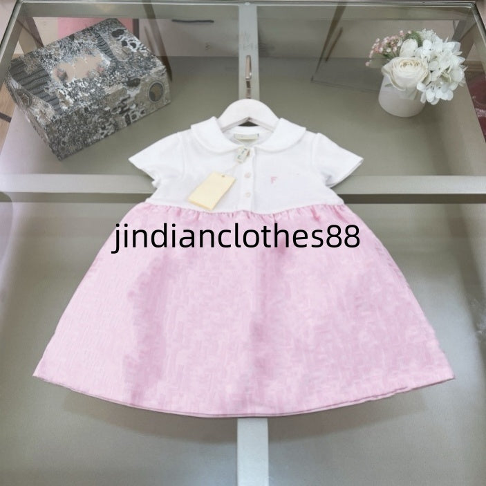 Children&#039;s Designer clothing Luxury Long Skirt for baby girls Classic letter-printed clothing for girls dresses Simple style for children size