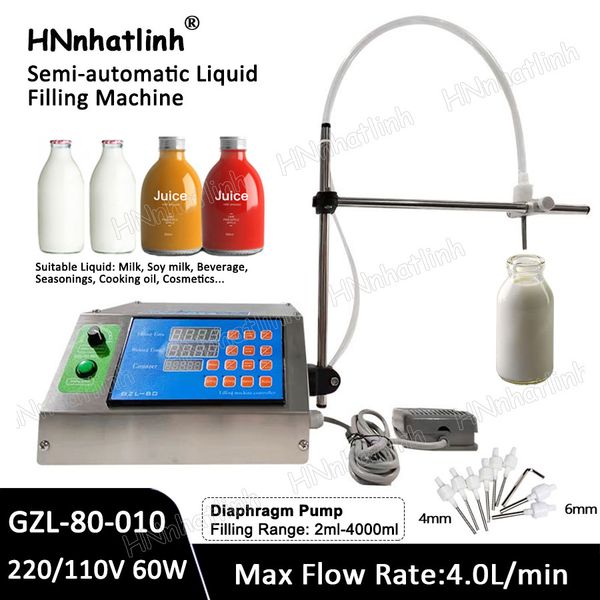 Single Nozzle Bottle Filling Machines Semi-automatic Liquid Vial Desk-top Diaphragm Pump Filling Machine for Juice Beverage Oil Perfume 3-40