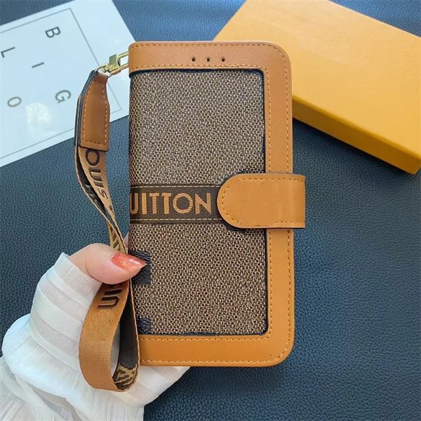 2025 New Fashion Designer Wallet Phone Case Suitable For Iphone 16 Pro Max 15 Pro 14 Pro 14 Plus 13 13 Pro 12 Leather Card Holder Phone Case
