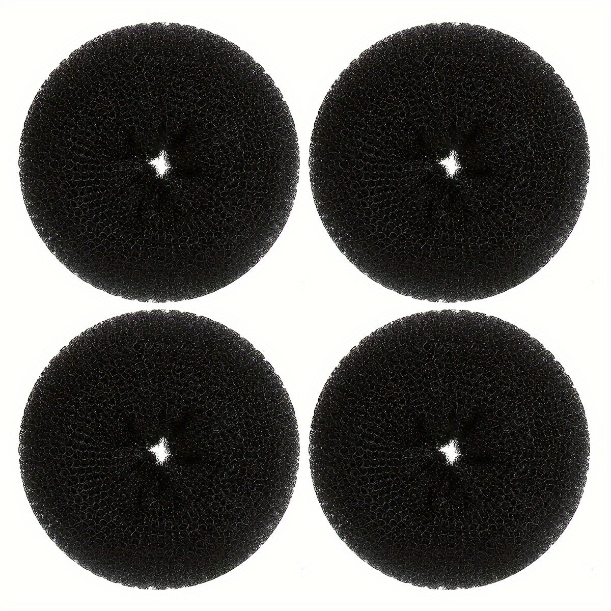 TEMU 4pcs Donut Bun Maker Set - Easy Hair Styling Tool For Perfect Ballet Buns, Chignons & Sock Buns - Ideal For Weddings, Parties &