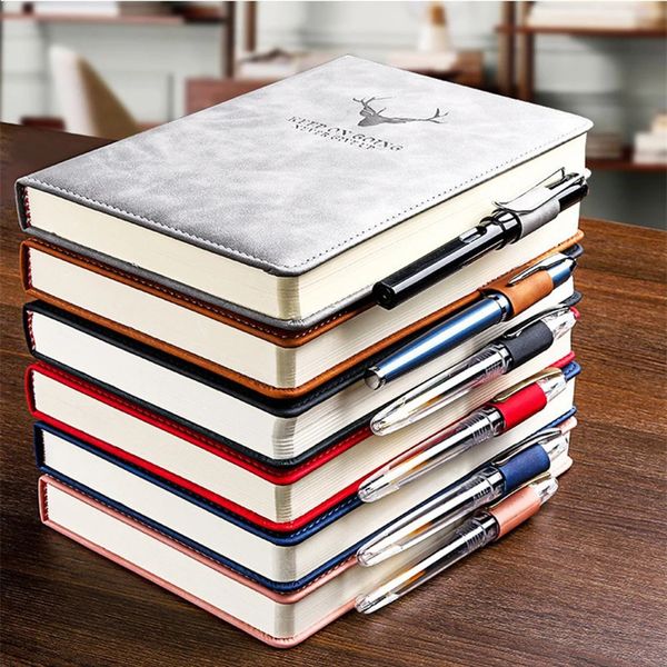 360 Pages Super Thick Leather A5 Notebook Daily Business Office Work Notebooks Notepad Diary School Supplies 250107