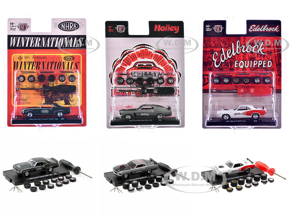 "Auto Wheels" 3 piece Car Set Release 12 Limited Edition to 5000 pieces Worldwide 164 Diecast Model Cars by M2 Machines