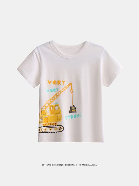 XW106 Summer new boys T-shirts A-type cartoon children&#039;s cotton short-sleeved tops baby round neck bottoming shirt cross-border childre