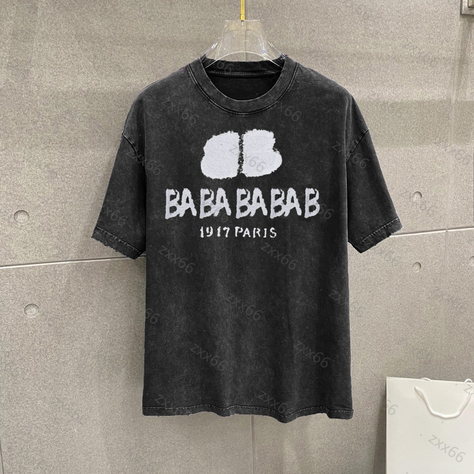 Mens t shirt retro vintage luxury brand clothing shirts letter pure cotton short sleeve designer spring summer fashion loose tide mens womens tees c